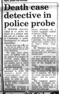 Cambridge Evening News, 14th March 1991